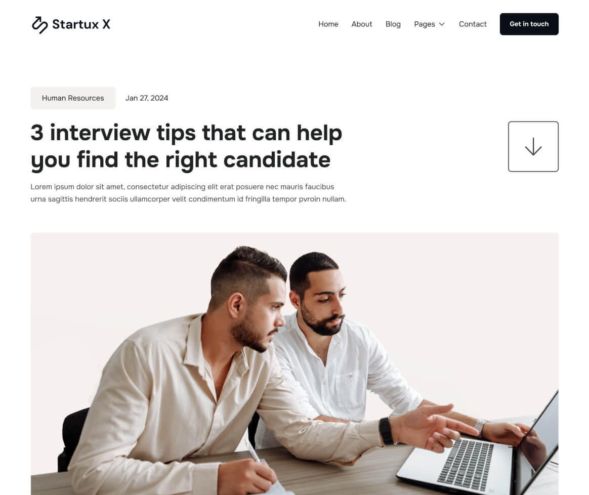Blog Post - Startux X Webflow Template