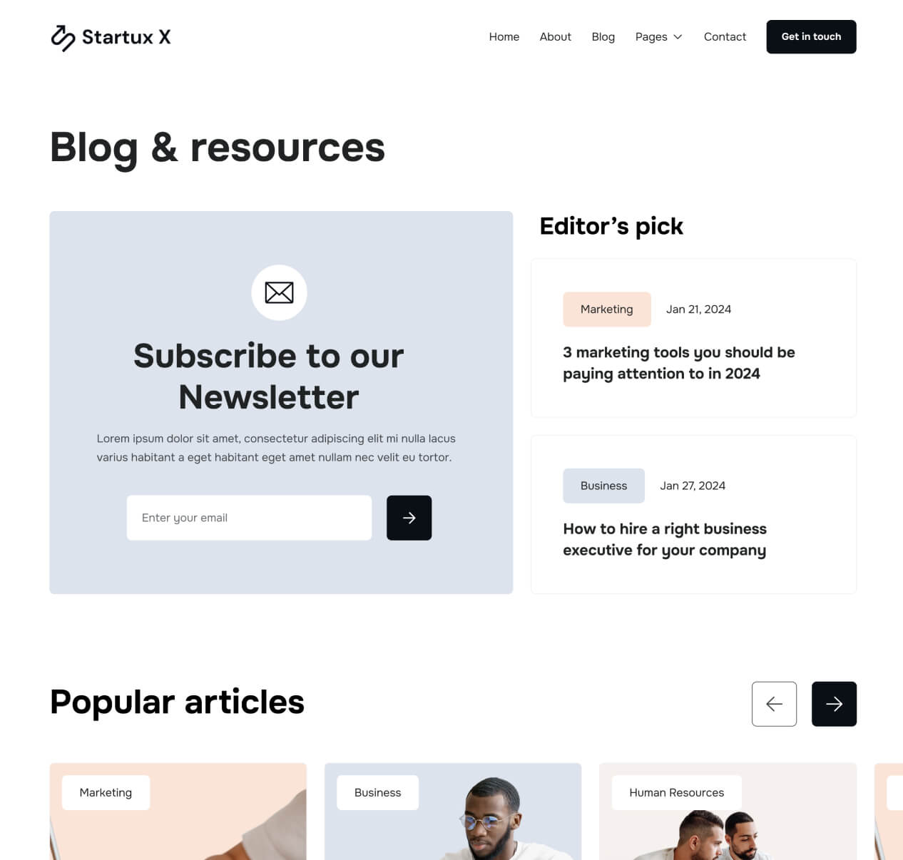 Blog V3 - Startux X Webflow Template